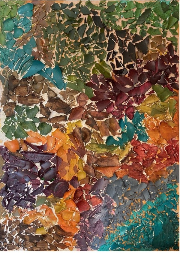 Cartography, 2021, acrylic on glass, 100cm x 70cm