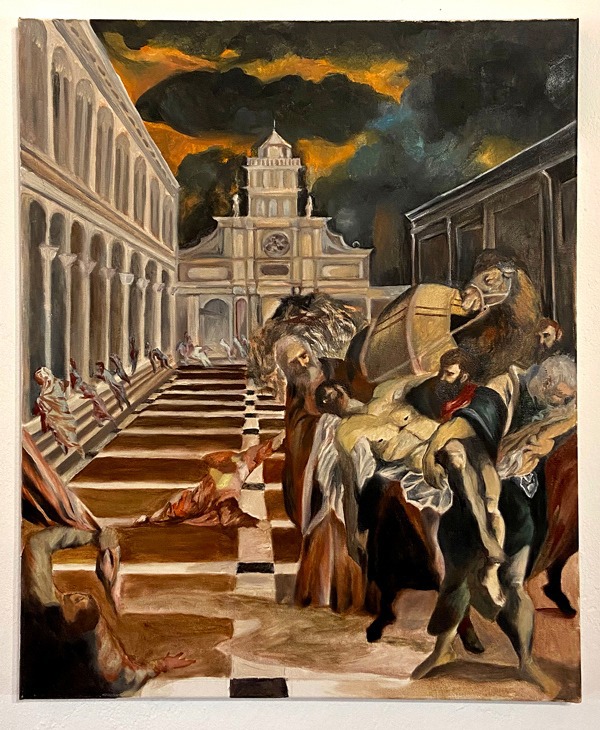"The Body of St. Mark brought to Venice" (1562 - 1566) Jacopo Tintoretto, copy by Margarida Soeiro, 60cm x 50cm