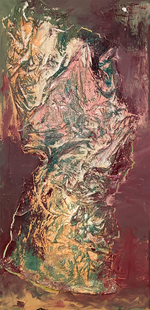 Self-Portrait - "Eu por Imagens Hoje", 2023, mixed media, acrylic on canvas, 60cm x 30cm